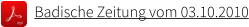 Badische Zeitung vom 03.10.2010