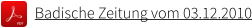Badische Zeitung vom 03.12.2010